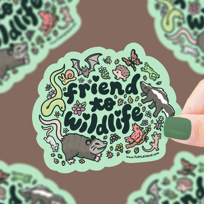 Friend To Wildlife Animal Vinyl Sticker