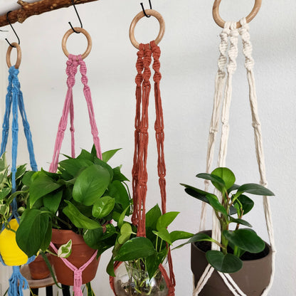 Boho Macrame Plant Hanger, Minimalist Handmade Plant Holder