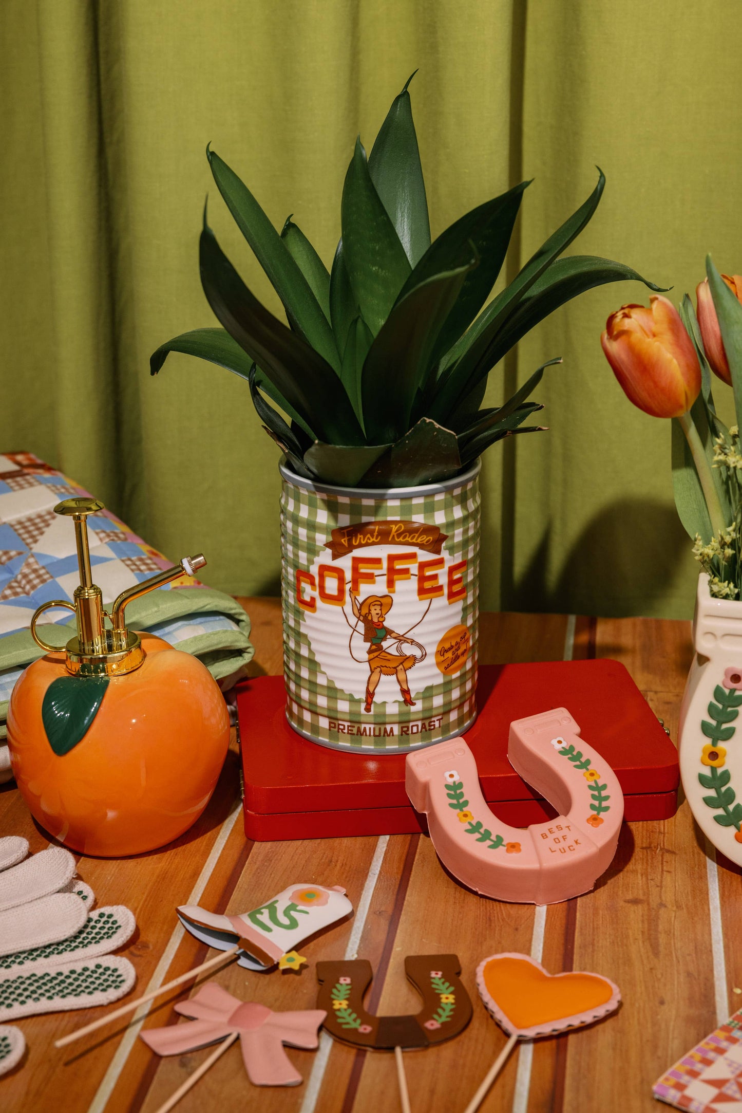 Ceramic Planter, Coffee Can